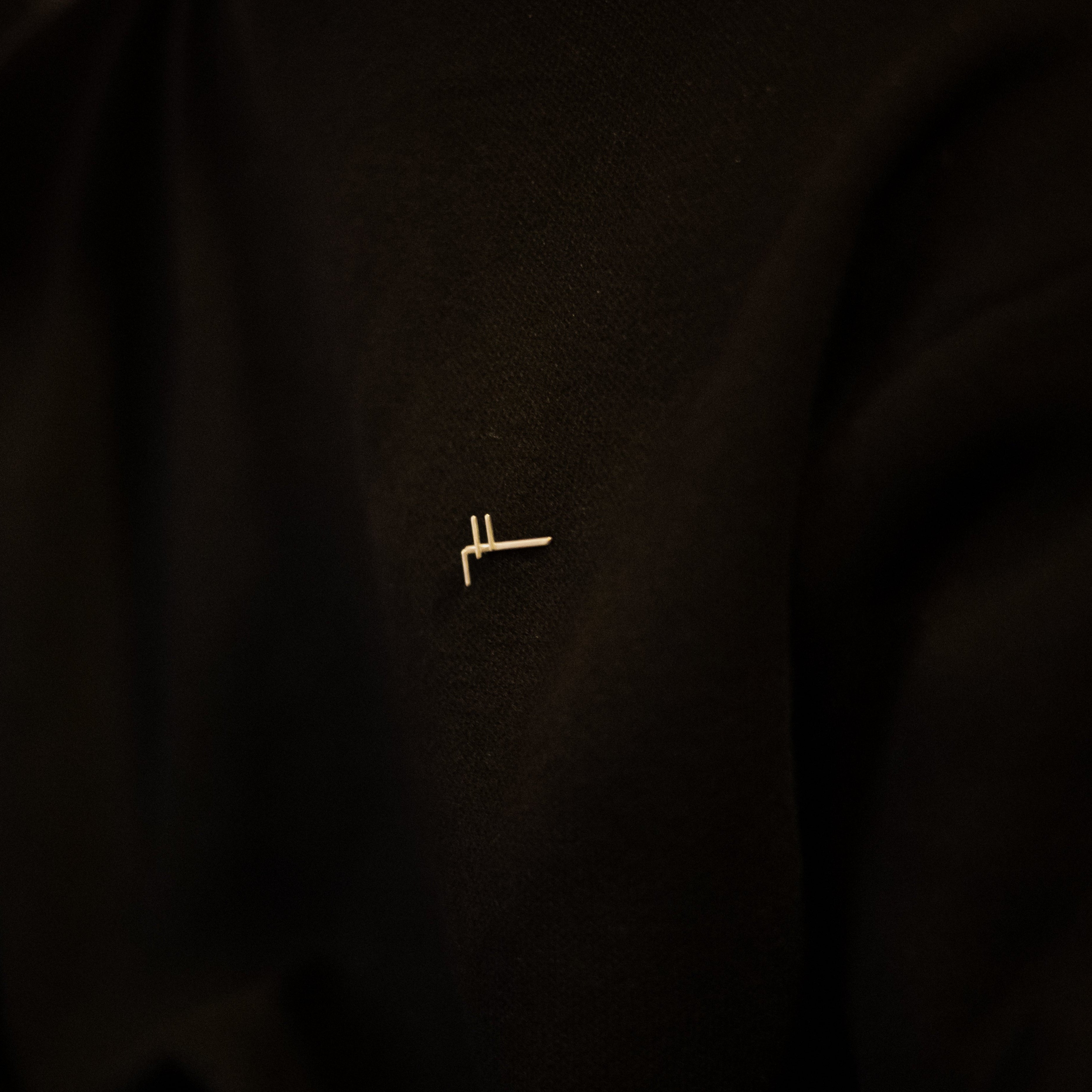 ël-Peace brooch in brushed silver