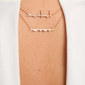 ël_Lebanese (f) horizontal necklace in sand-blasted pink gold
ël_Habibi horizontal necklace in sand-blasted pink gold
